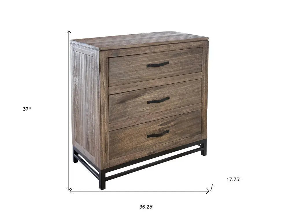 56" Brown Solid Wood Six Drawer Double Dresser - NOBLE HOME INTERIORS