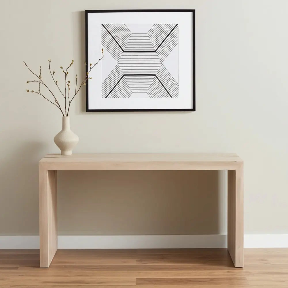 56" Ivory Reclaimed Wood Sled Writing Desk - NOBLE HOME INTERIORS