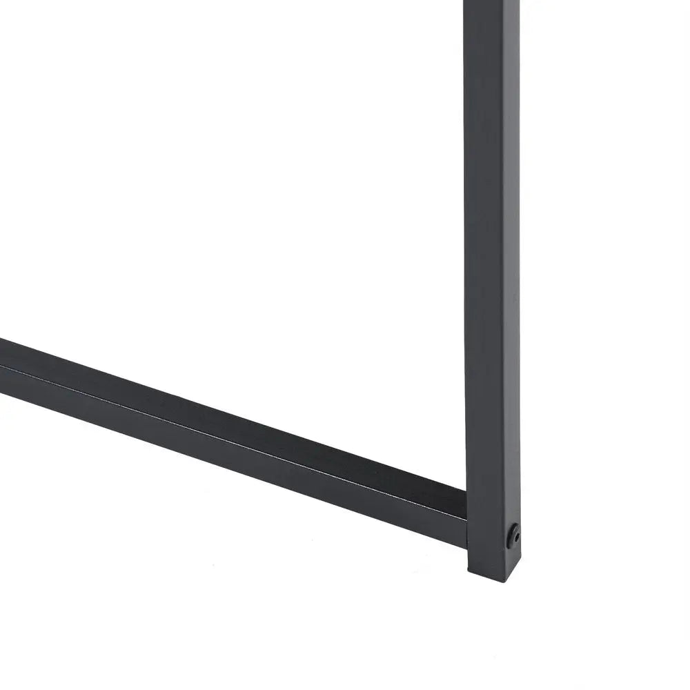 32" Brown and Black Wood and Metal H-Shape Computer Desk HomeRoots