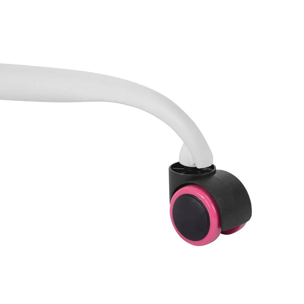 Purple and White Adjustable Height Swivel Rolling Office Chair HomeRoots