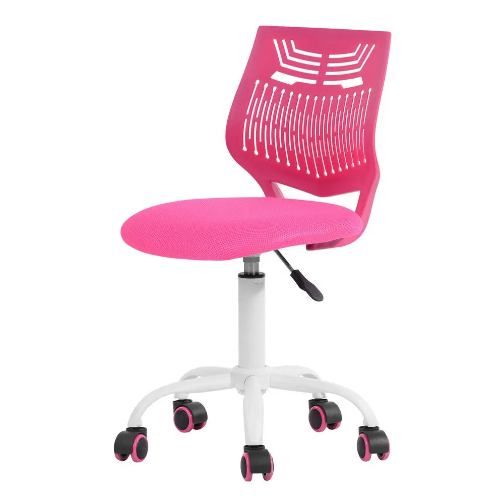 Purple and White Adjustable Height Swivel Rolling Office Chair HomeRoots