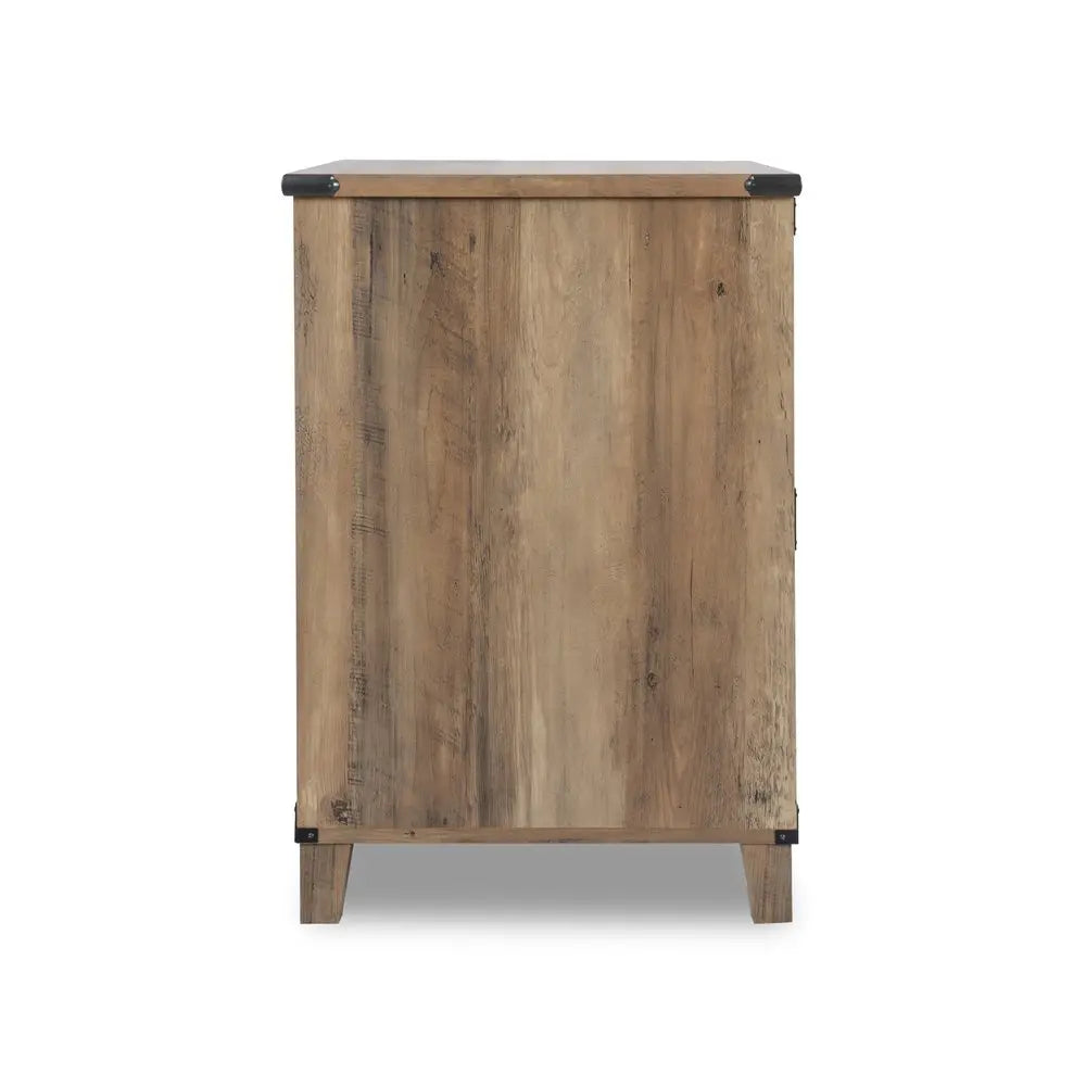 30" Oak Wood Two Drawers Filing Cabinet