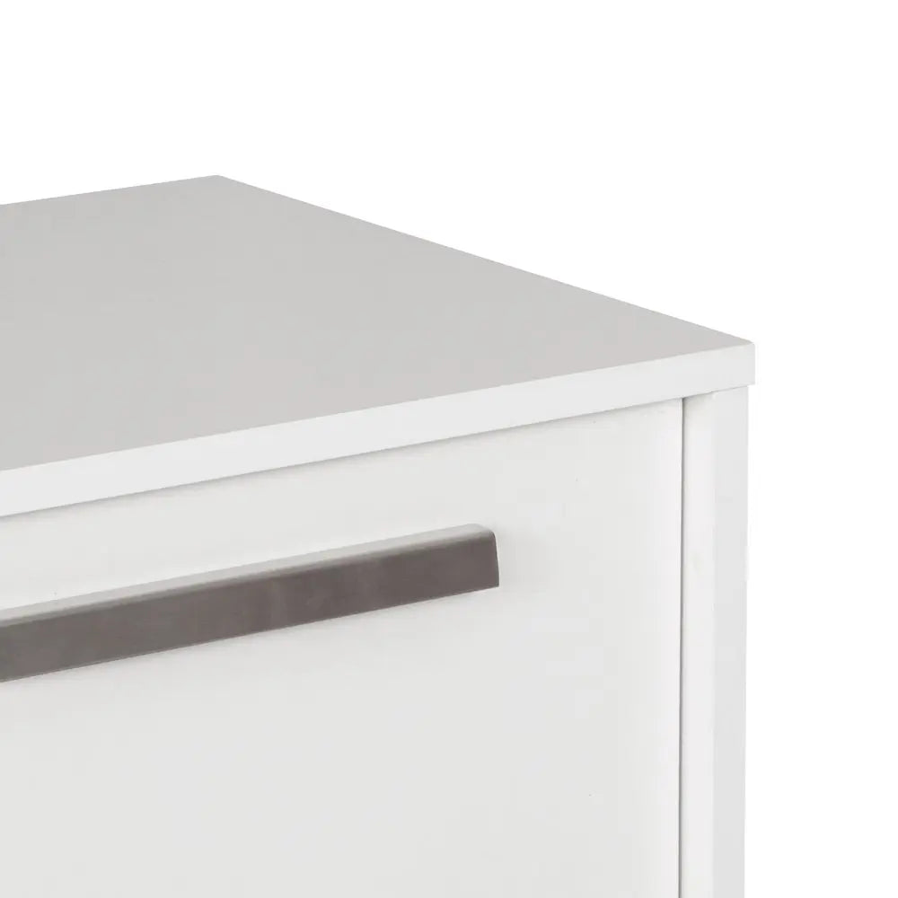 75" White Wood Console Accent Cabinet With Four Doors HomeRoots