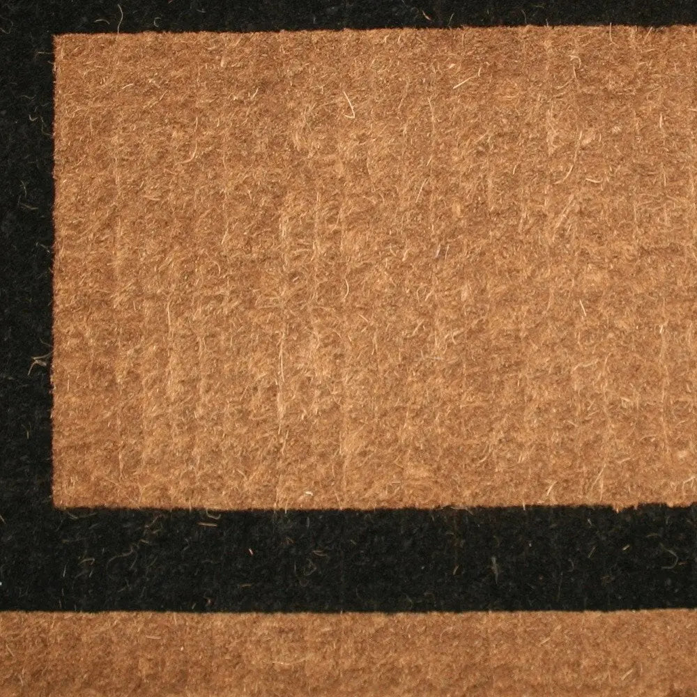 24" X 48" Brown and Black Coir Outdoor Door Mat HomeRoots