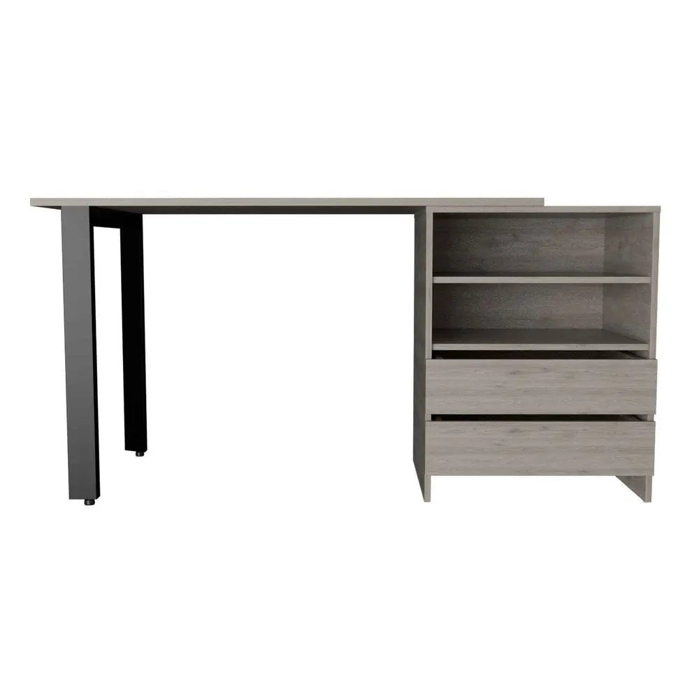 58" Light Gray Computer Desk - NOBLE HOME INTERIORS