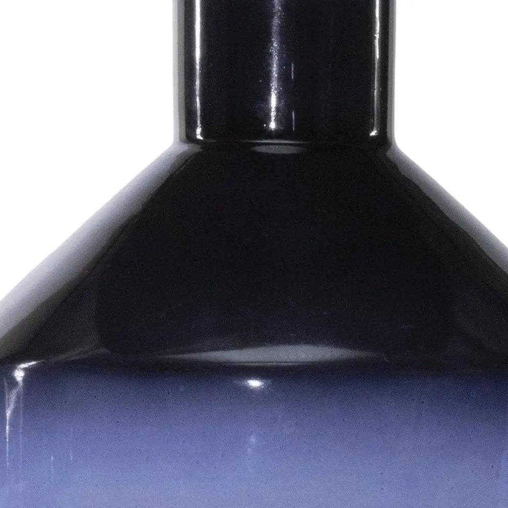 6" Blue Round Glass Table Vase - NOBLE HOME INTERIORS