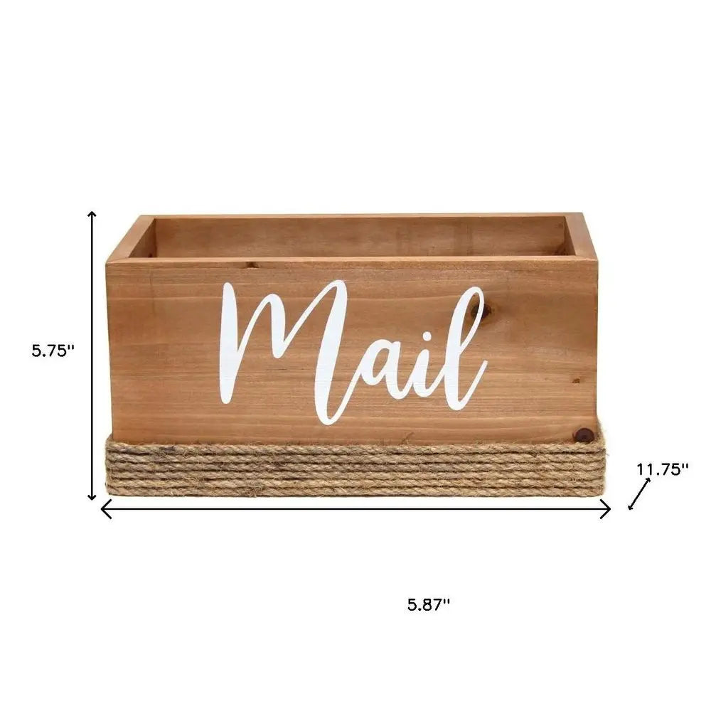 6" Brown Wood Cube or Bin - NOBLE HOME INTERIORS