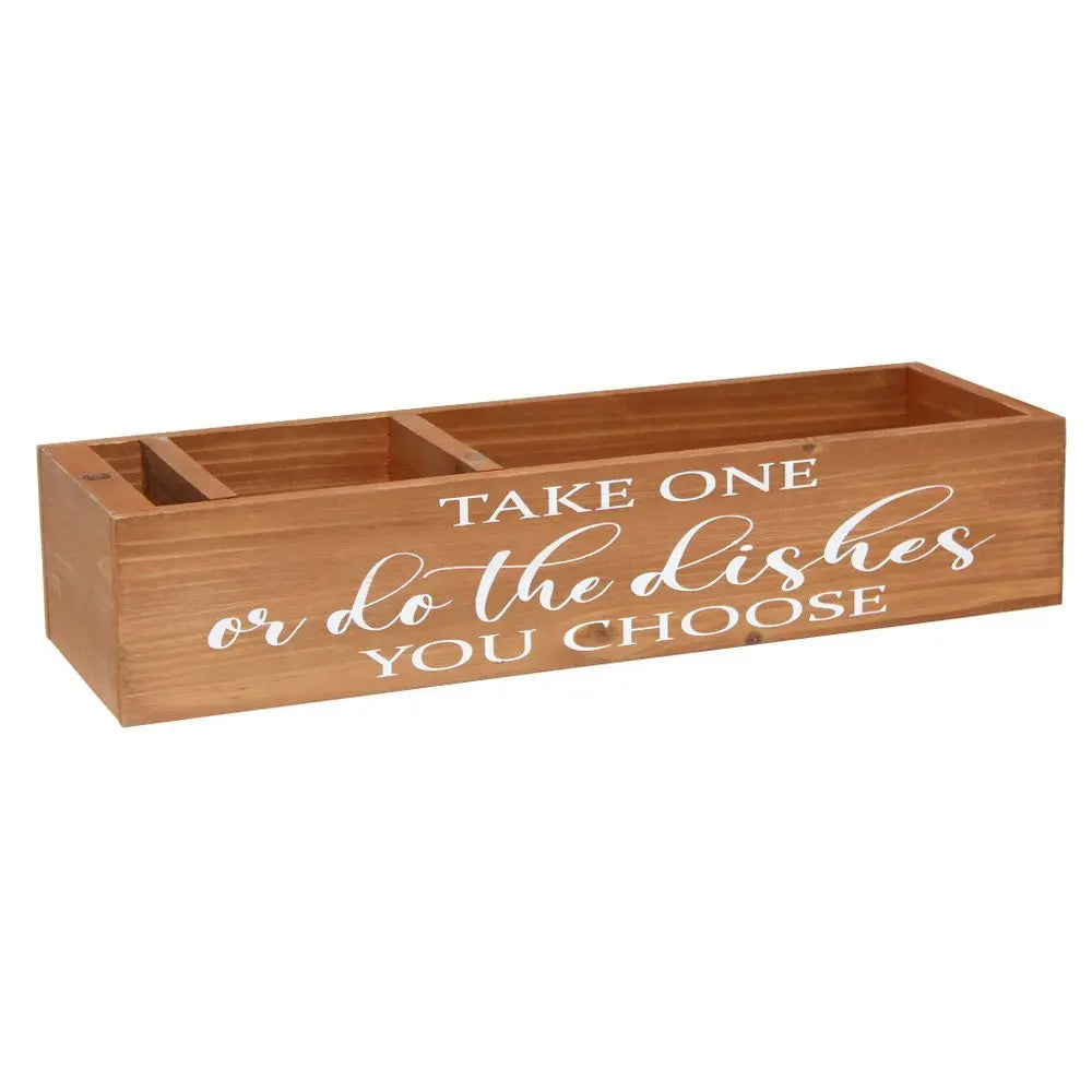 6" Brown Wood Desk Organizer - NOBLE HOME INTERIORS