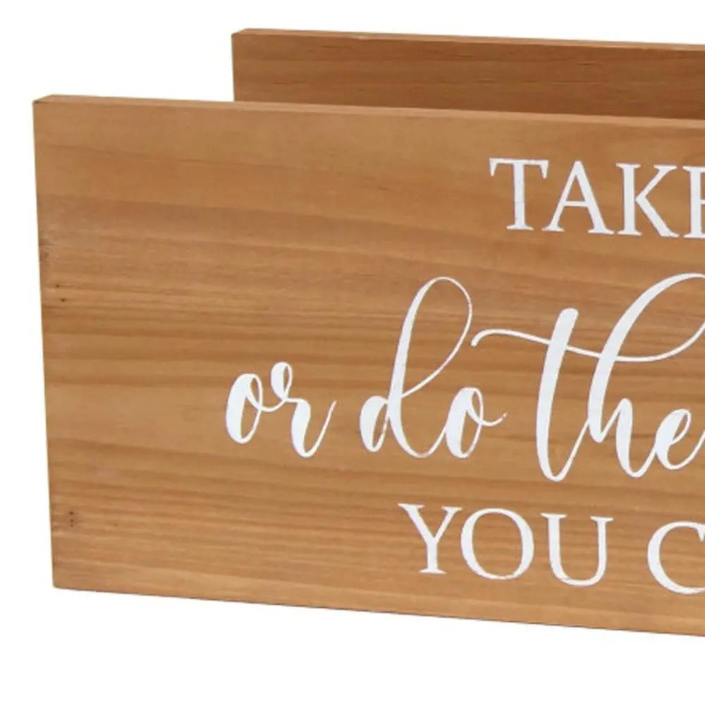 6" Brown Wood Desk Organizer - NOBLE HOME INTERIORS