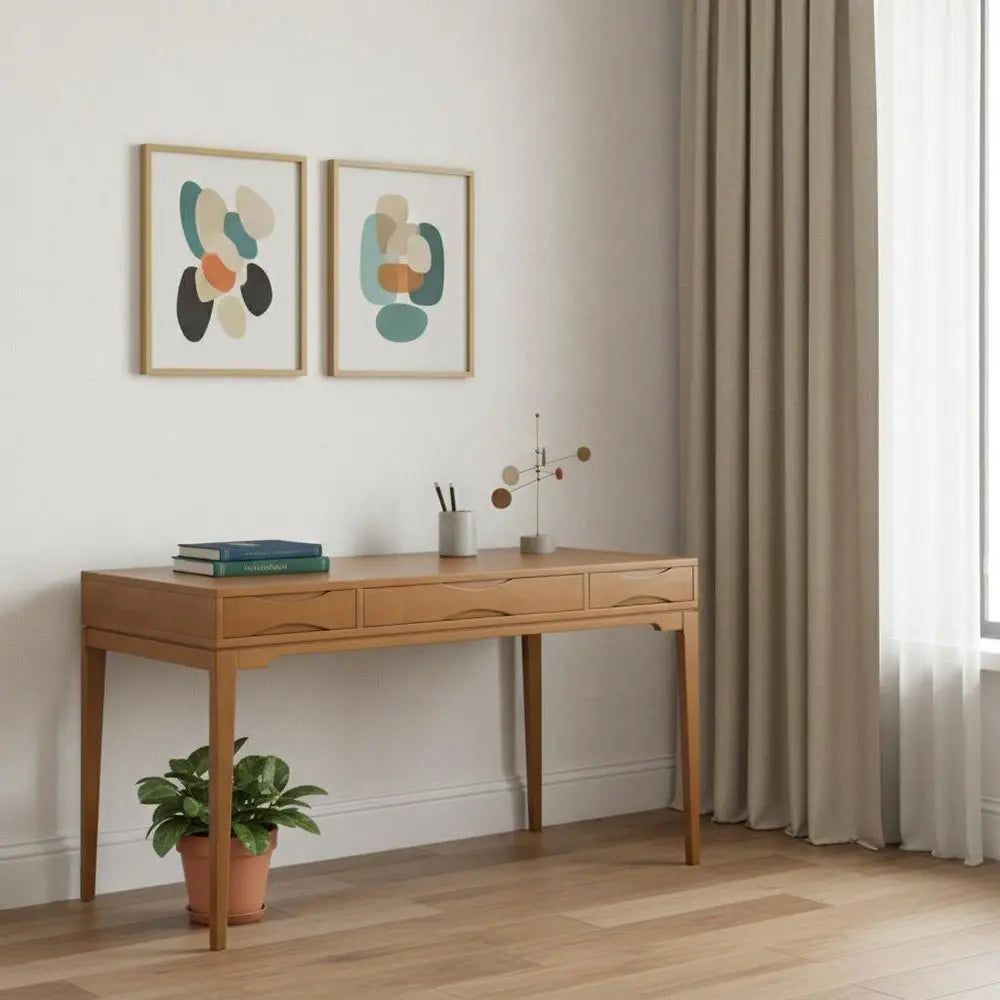 60" Brown Wood Computer Desk - NOBLE HOME INTERIORS