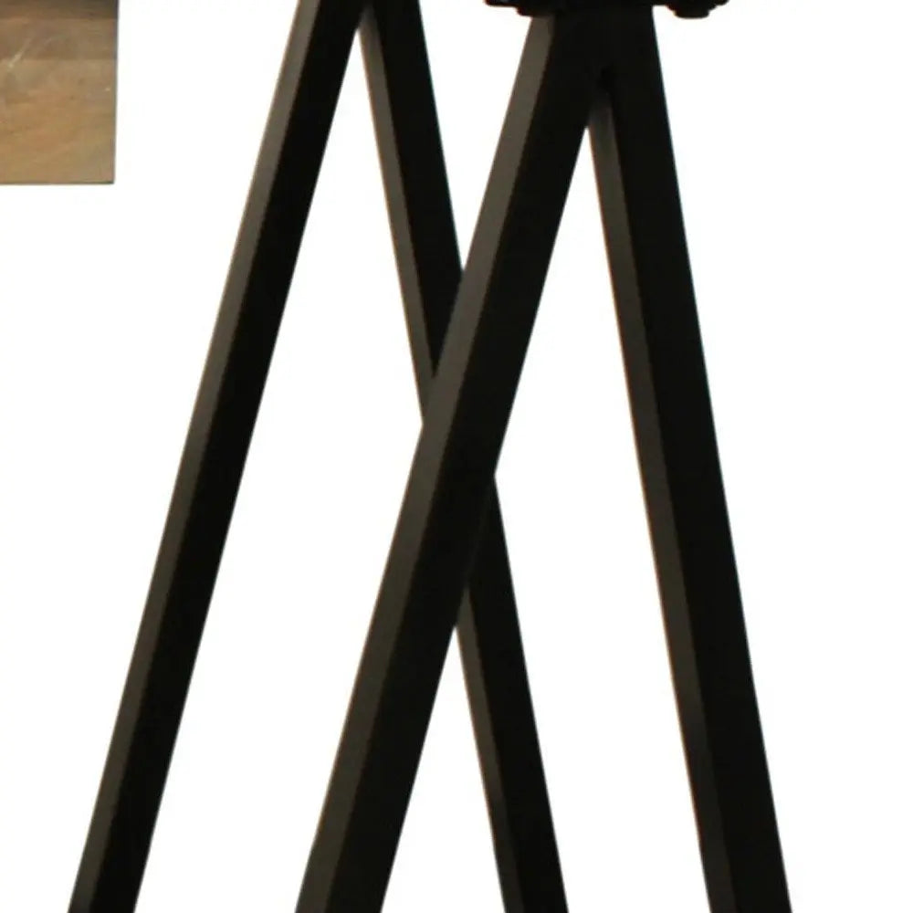 60" Ivory and Black Solid Wood Executive Desk - NOBLE HOME INTERIORS