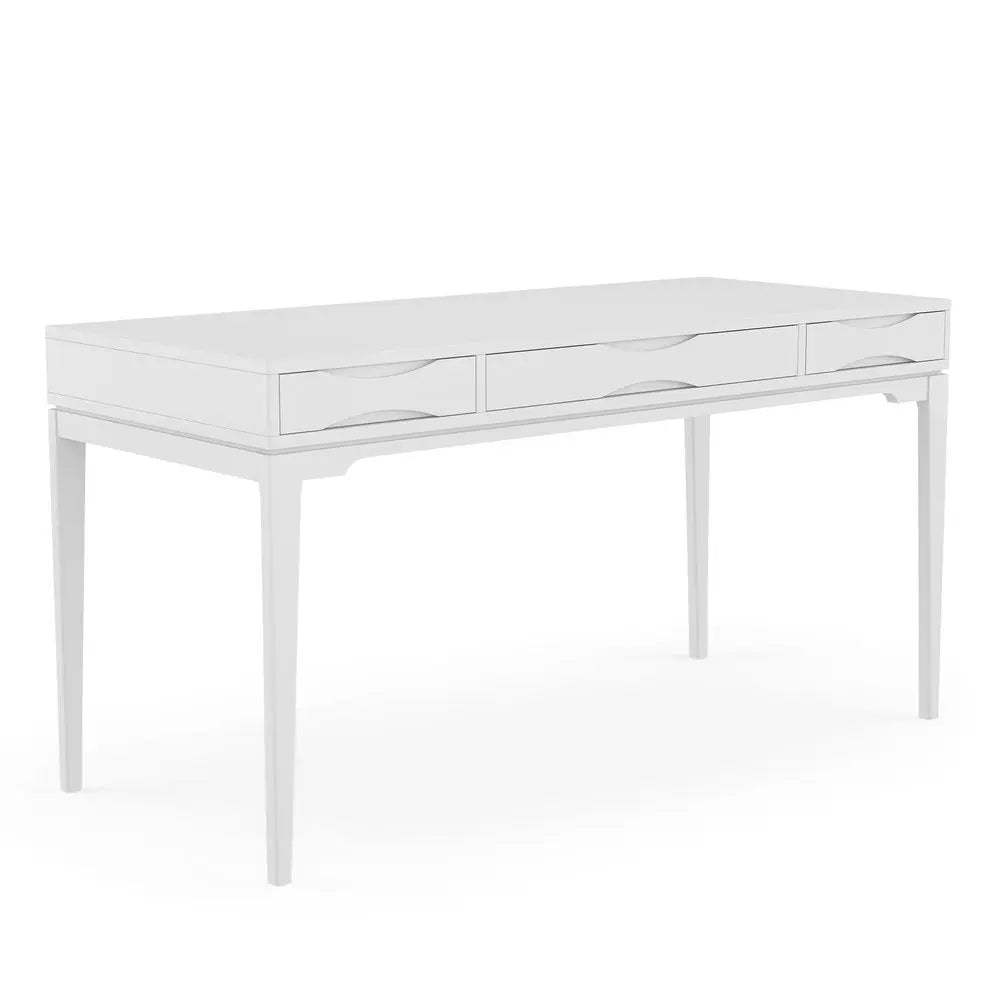 60" White Wood Computer Desk - NOBLE HOME INTERIORS