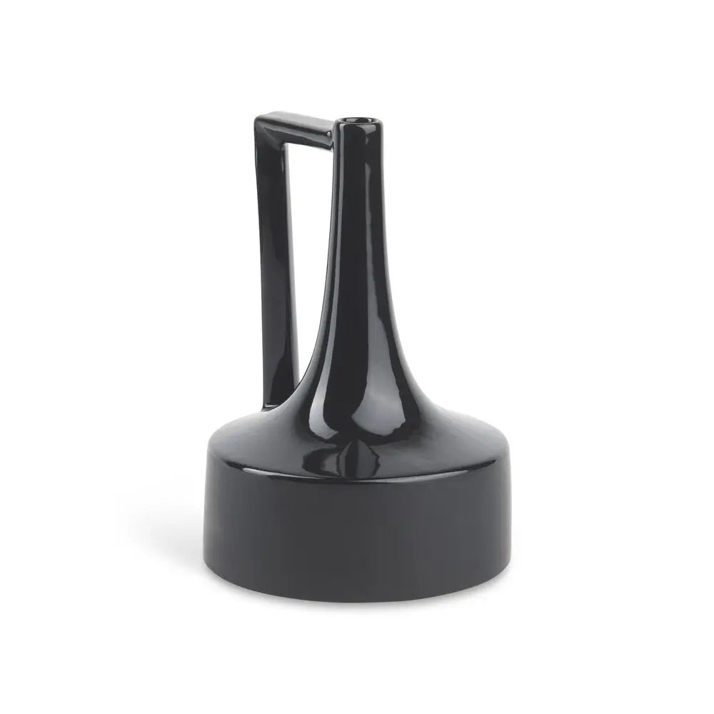 10" Black Ceramic Jug Vase HomeRoots