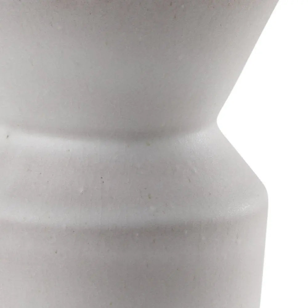 10" Cream Ceramic Table Vase HomeRoots