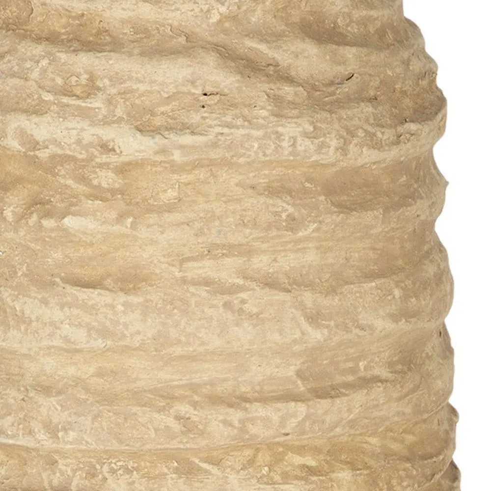18" Beige Paper Mache Table Vase HomeRoots
