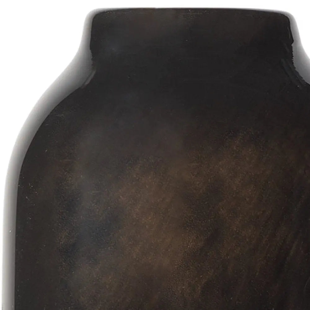 12" Black And Gray Glass Cylinder Table Vase HomeRoots