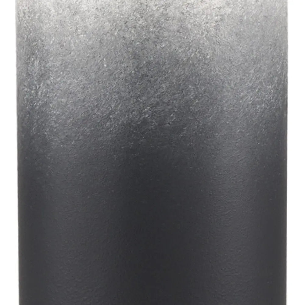 20" Black And White Ombre Metal Table Vase HomeRoots