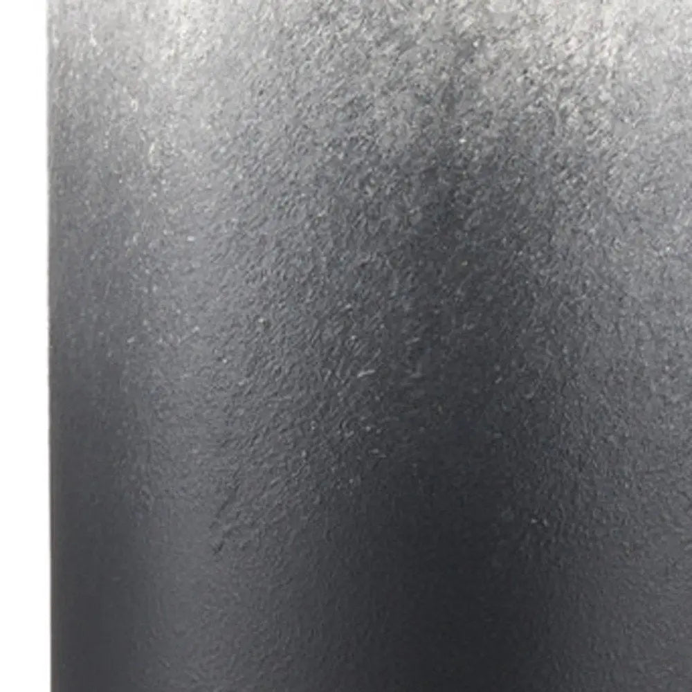 24" Black And White Ombre Metal Table Vase HomeRoots