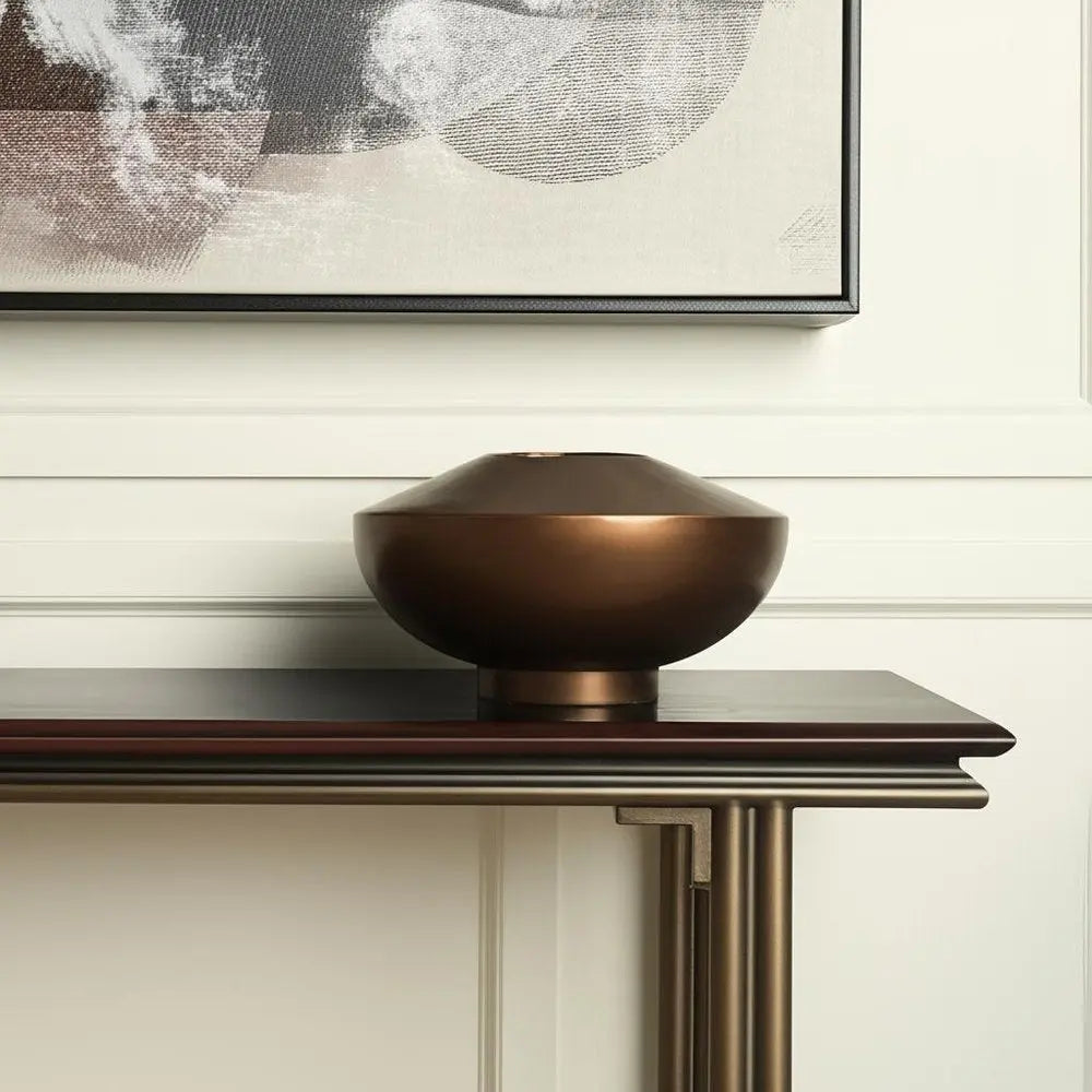 6" Antiqued Bronze Metal Table Vase HomeRoots