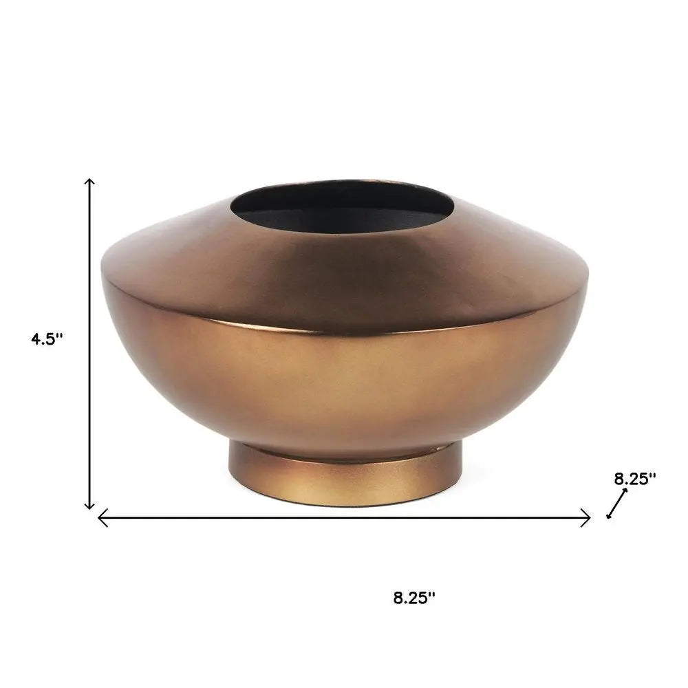 5" Antiqued Bronze Metal Table Vase HomeRoots