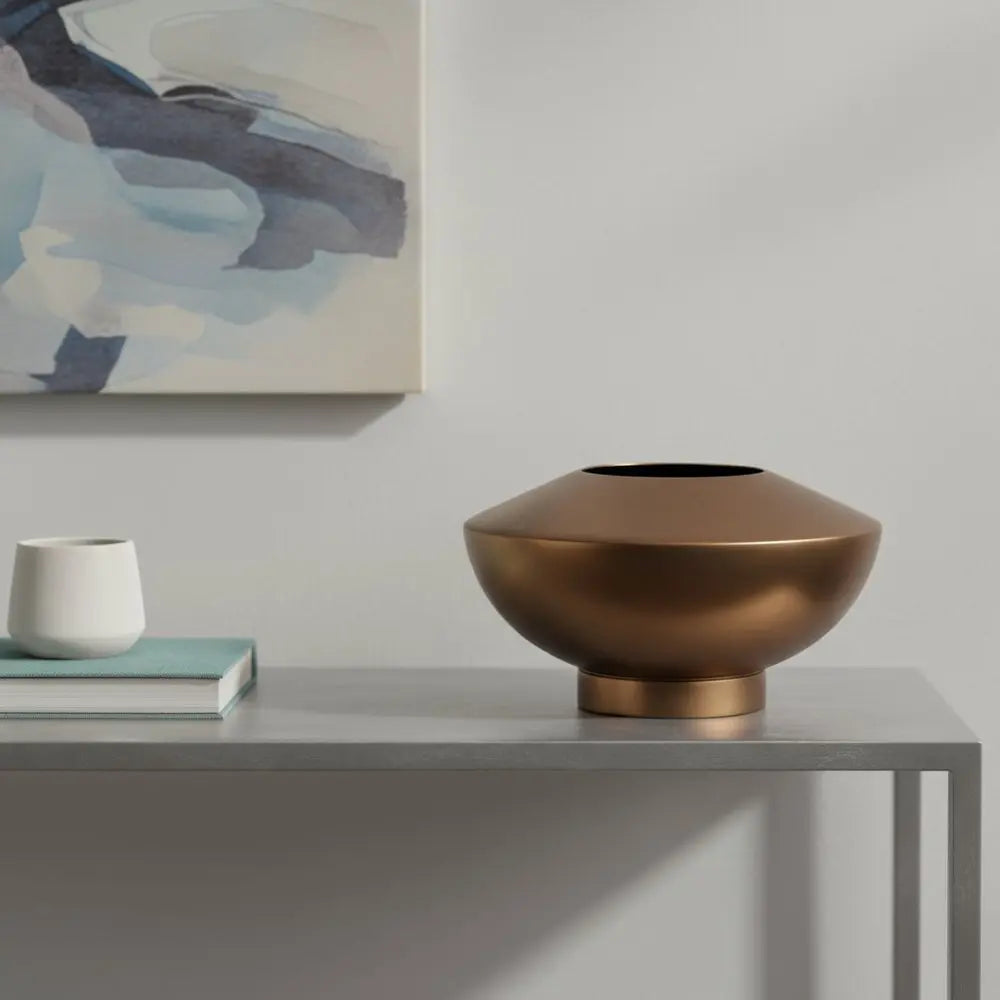 5" Antiqued Bronze Metal Table Vase HomeRoots