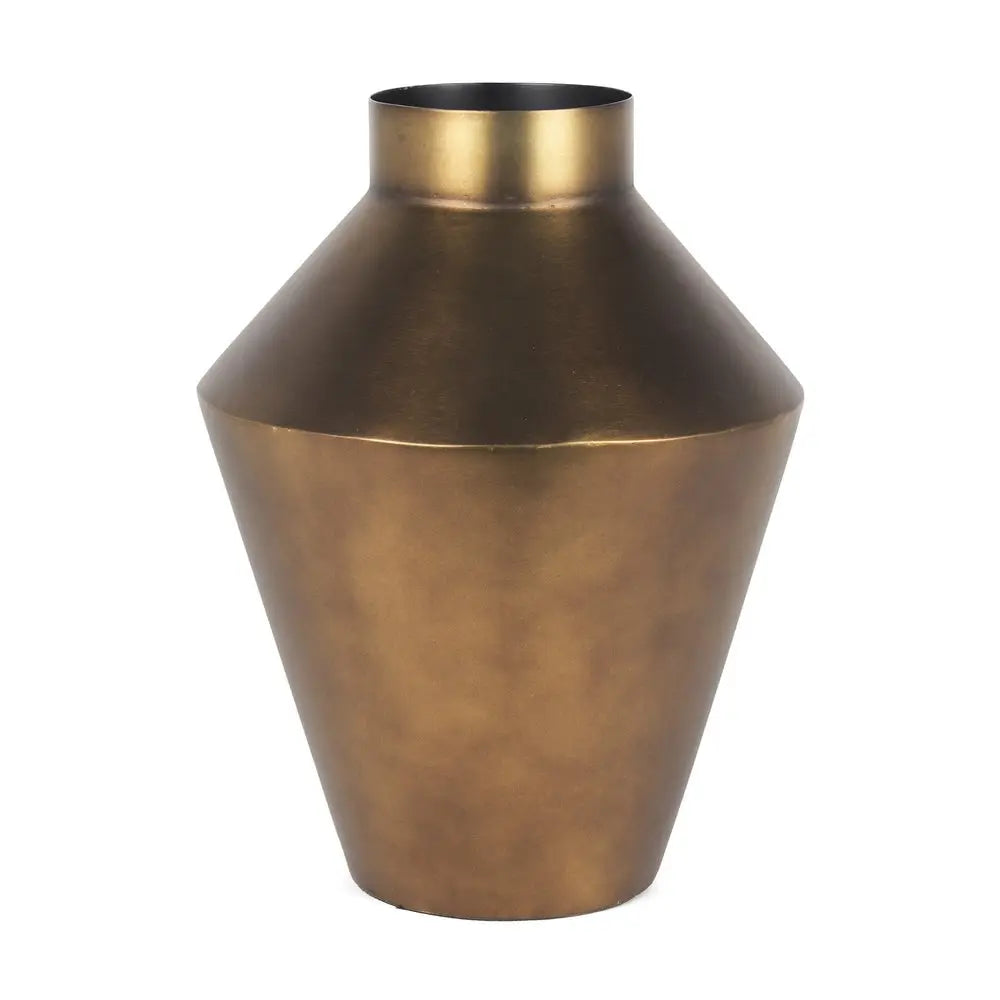 13" Antiqued Bronze Metal Table Vase HomeRoots