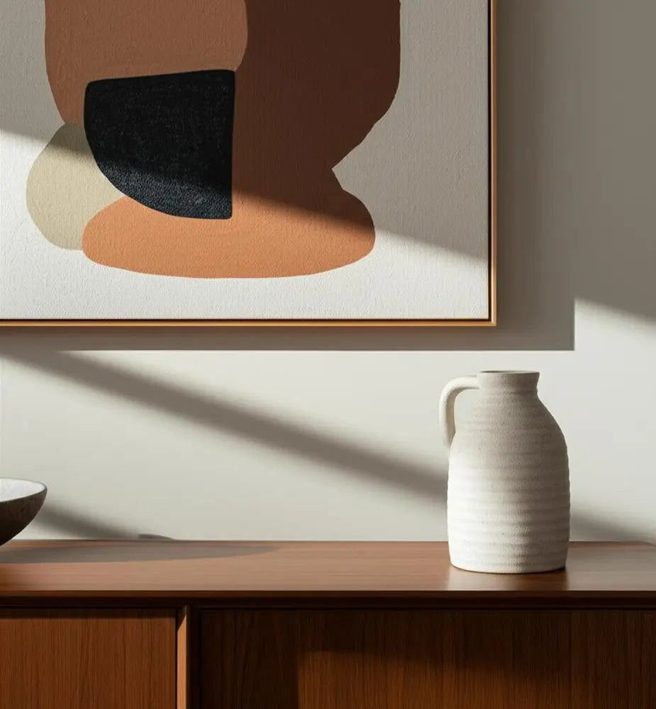 9" Off White Ceramic Jug Table Vase HomeRoots