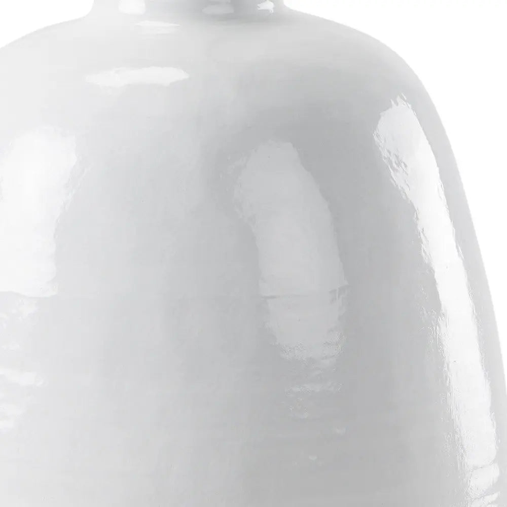 32" Beige And White Color Block Ceramic Round Floor Vase HomeRoots