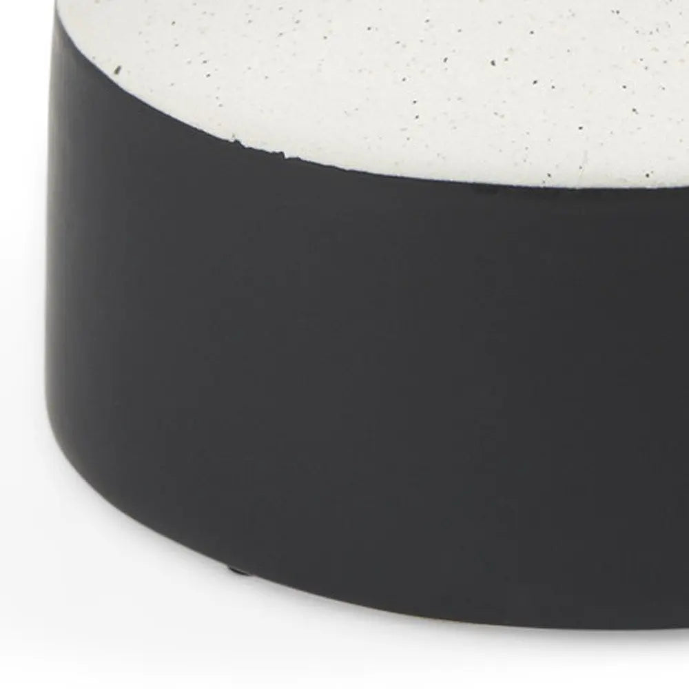 10" Black And White Ombre Ceramic Jug Vase HomeRoots