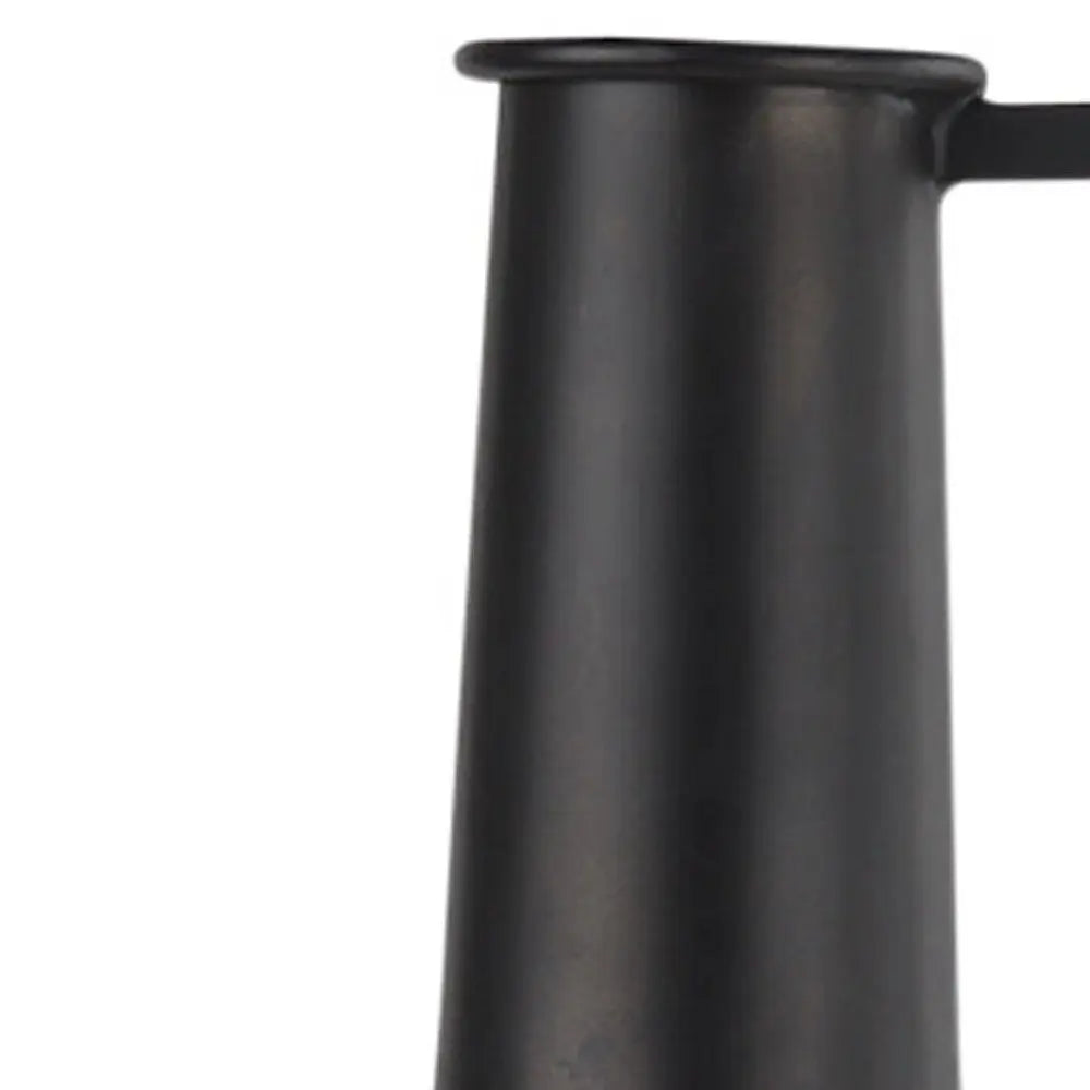 24" Black Metal Jug Vase HomeRoots