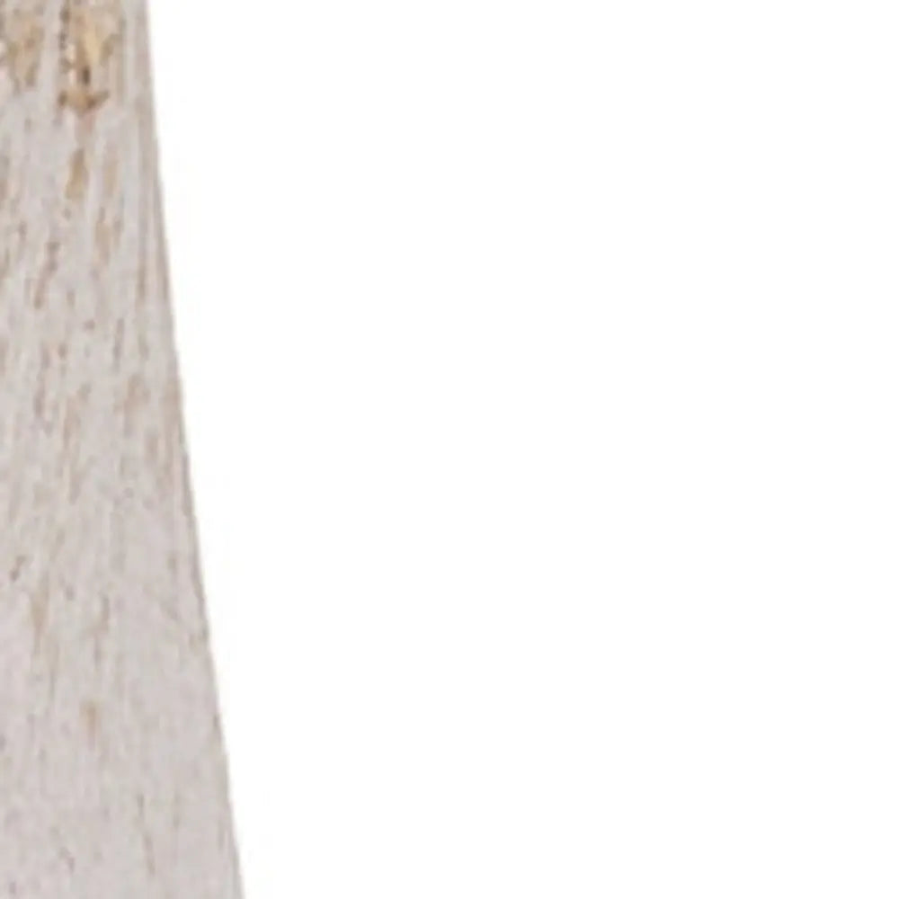 10" Beige Cylinder Solid Wood Jug Vase HomeRoots