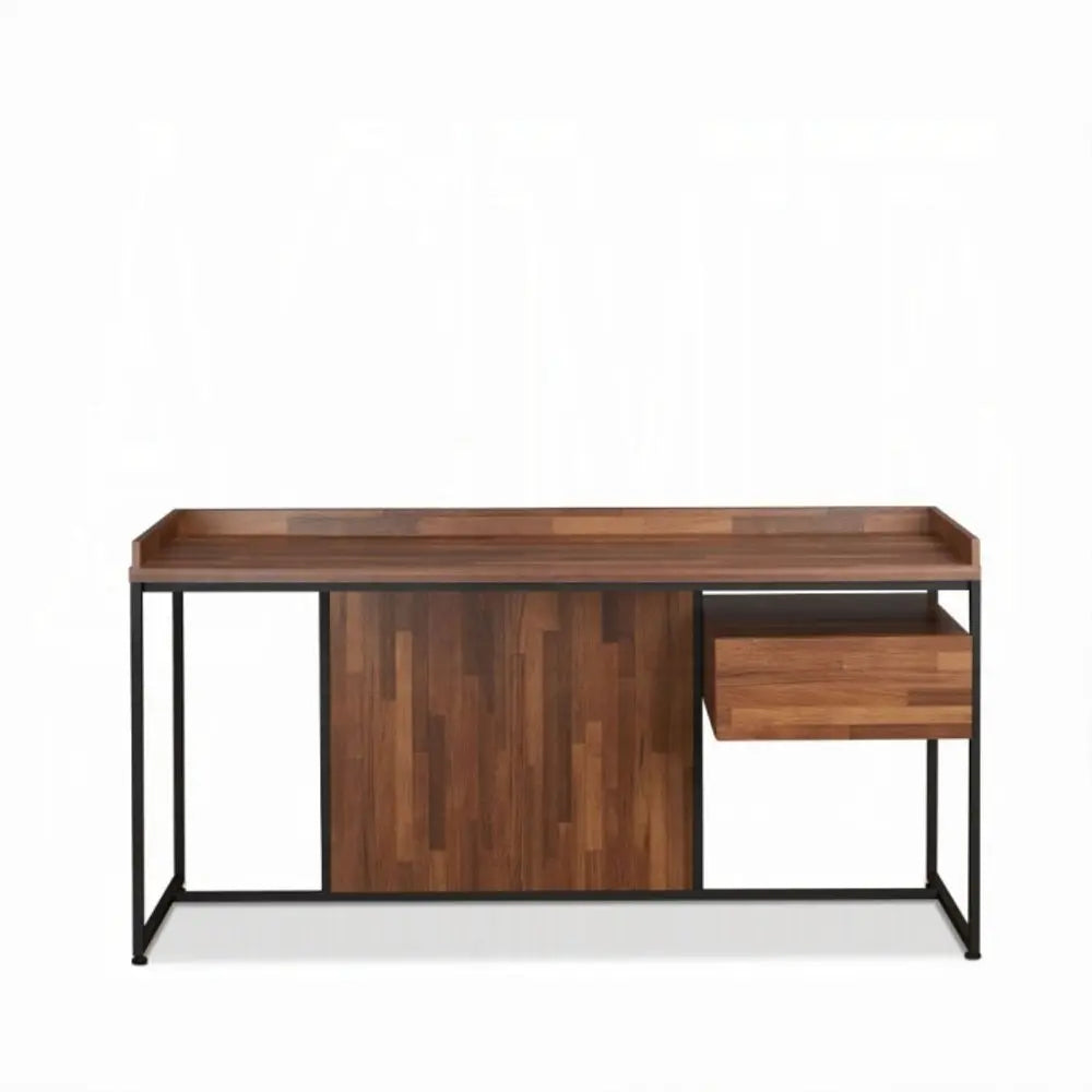 62" Brown and Black Computer Desk - NOBLE HOME INTERIORS
