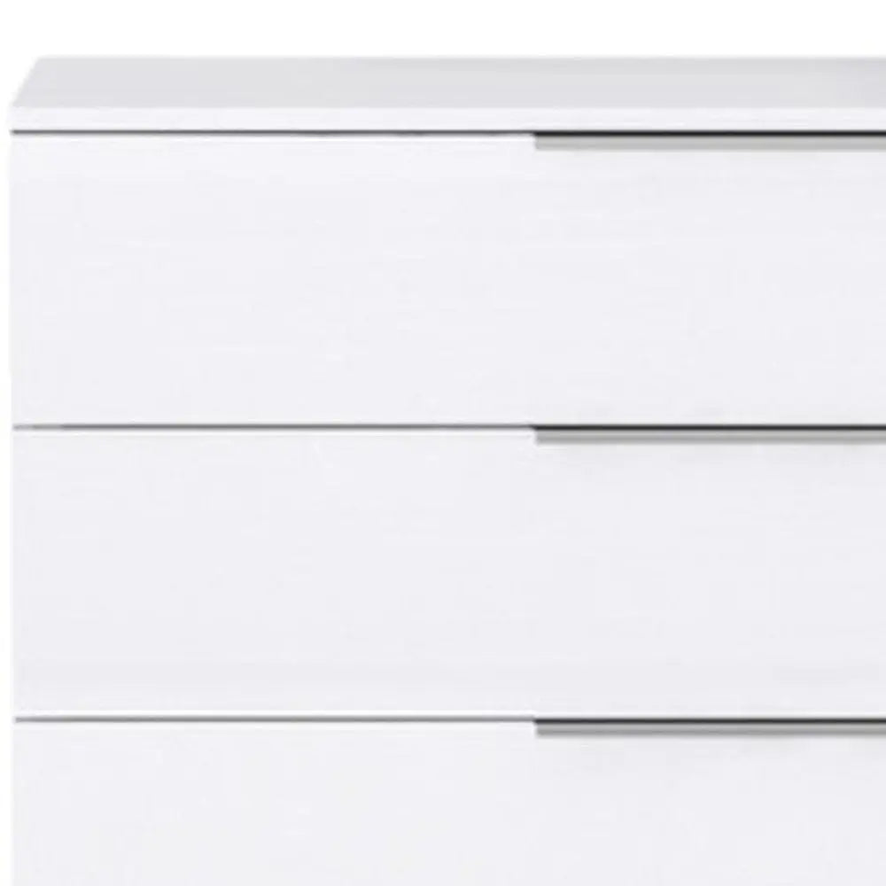 62" White Wood Six Drawer Double Dresser - NOBLE HOME INTERIORS