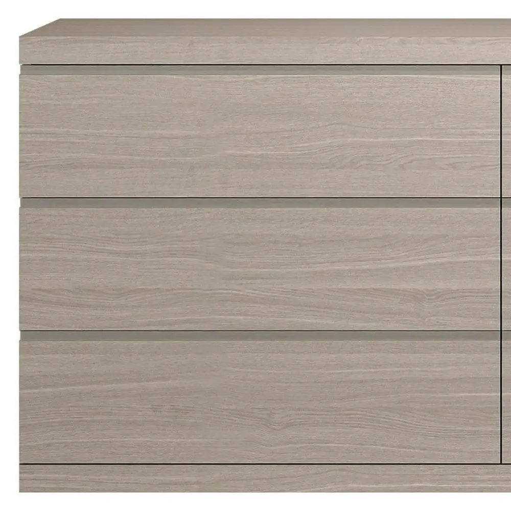 63" Beige Wood Six Drawer Double Dresser - NOBLE HOME INTERIORS