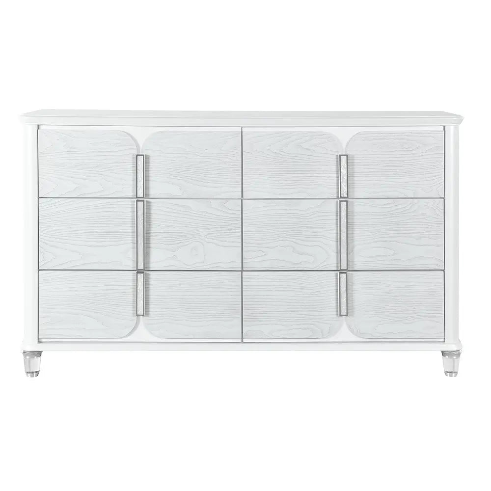 63" Gray Wood Six Drawer Double Dresser - NOBLE HOME INTERIORS