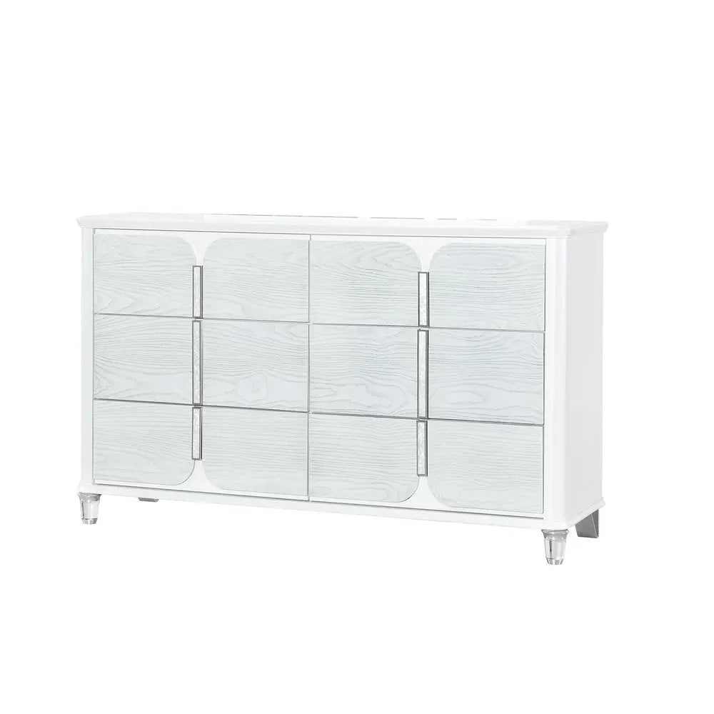 63" Gray Wood Six Drawer Double Dresser - NOBLE HOME INTERIORS