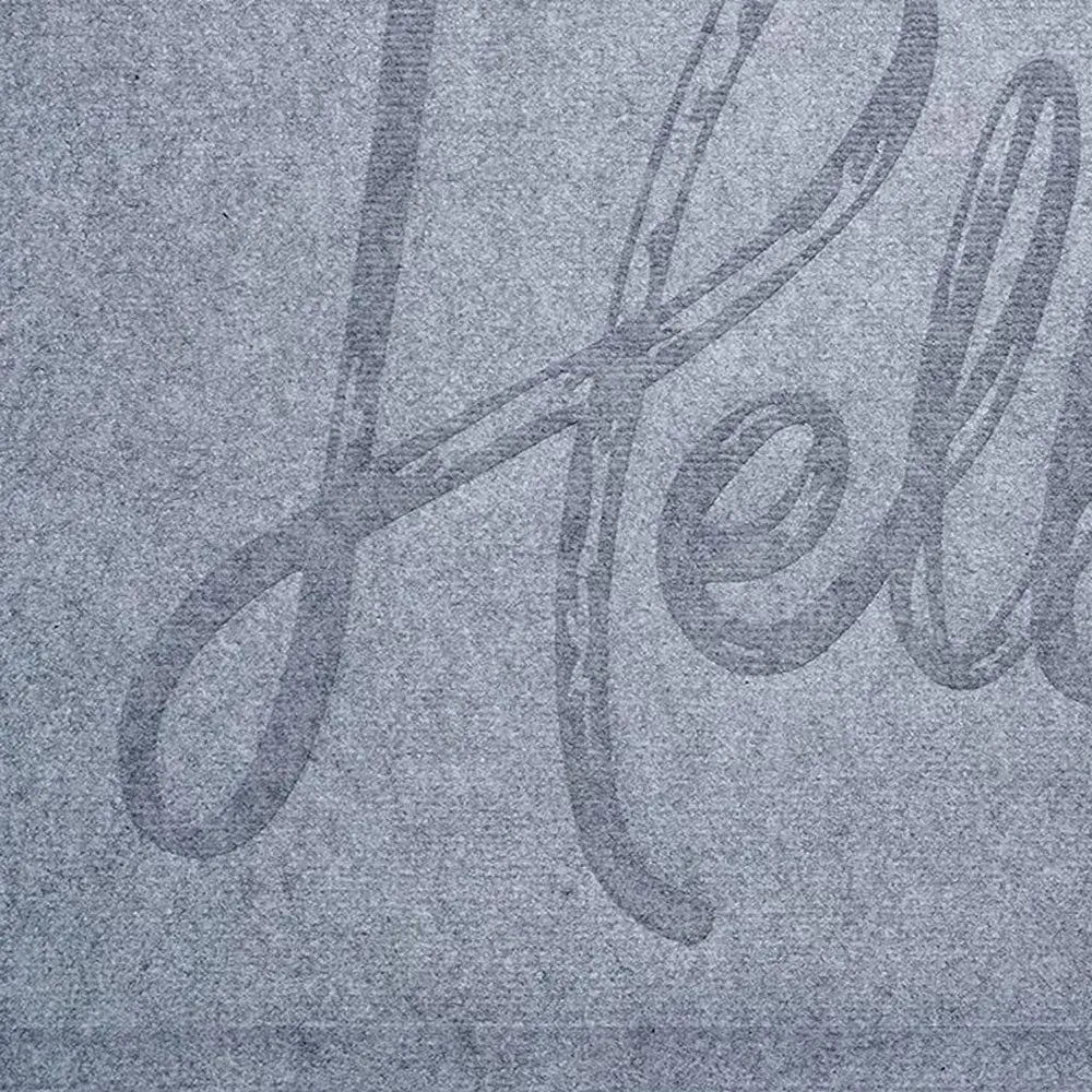 24" X 36" Gray Hello Outdoor Polypropylene Door Mat HomeRoots