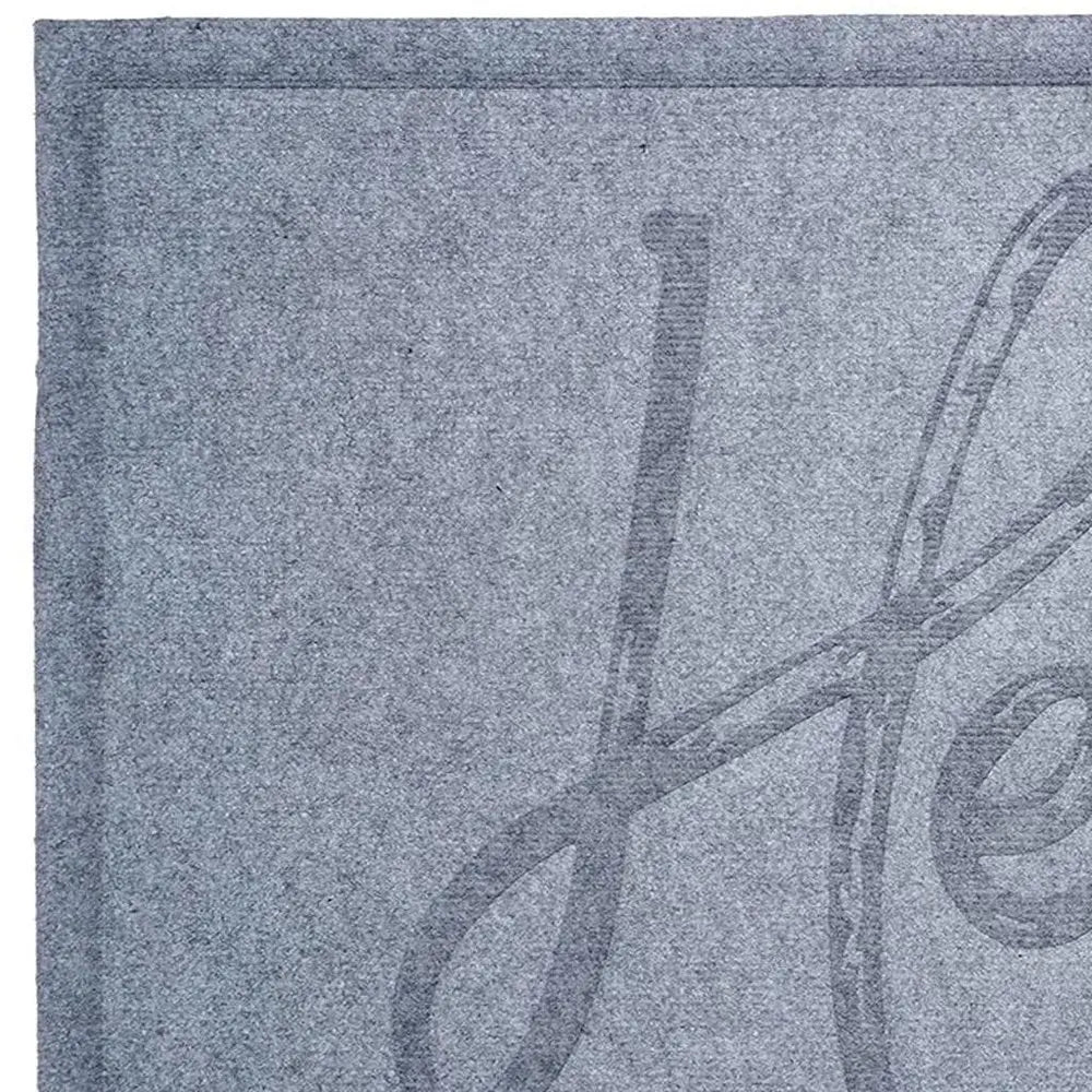 24" X 36" Gray Hello Outdoor Polypropylene Door Mat HomeRoots