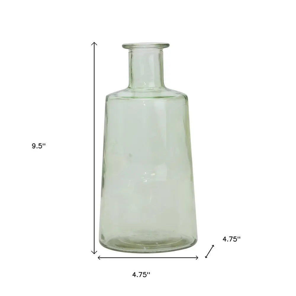 Set of Two Green Round Glass Table Vase HomeRoots