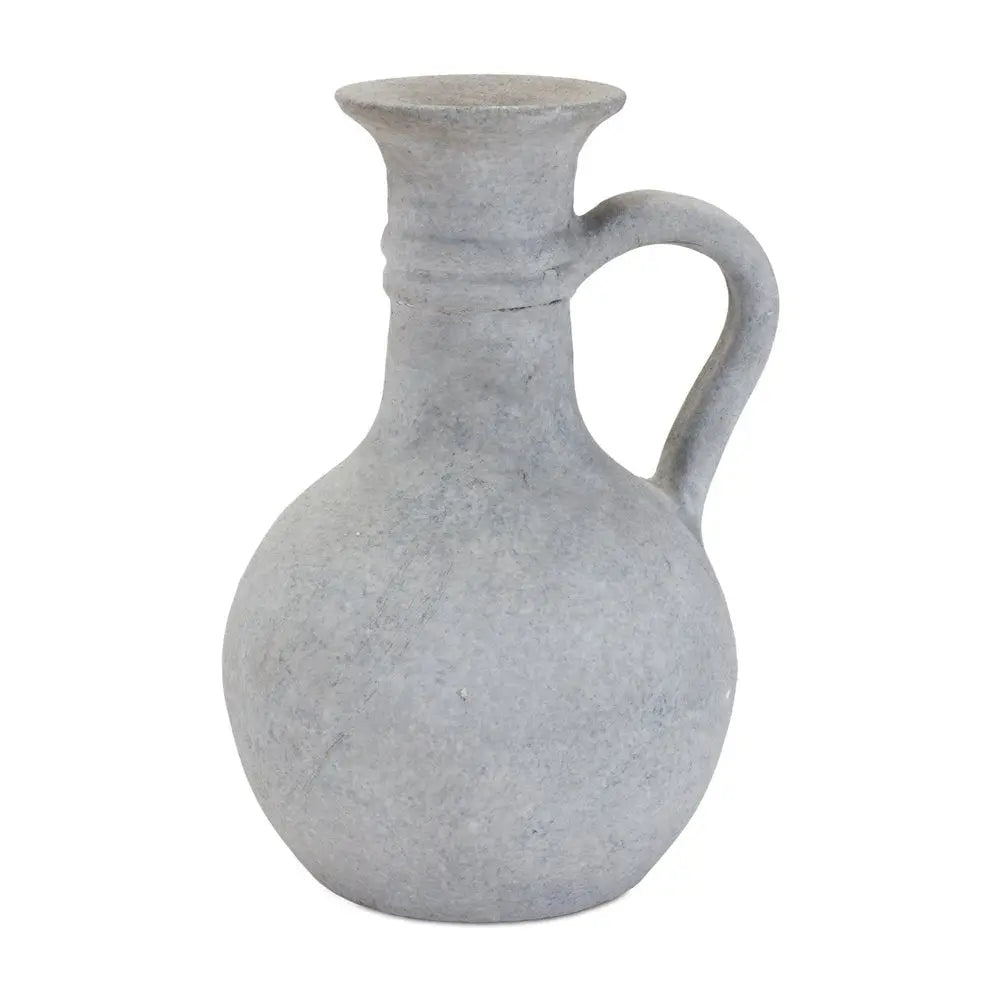 9" Gray Round Resin Jar HomeRoots