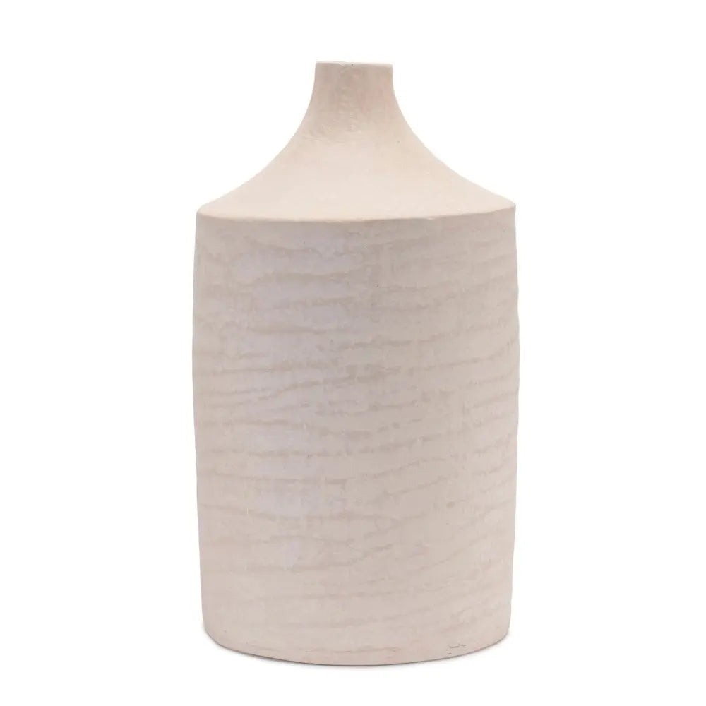 18" Beige Round Resin Floor Vase HomeRoots