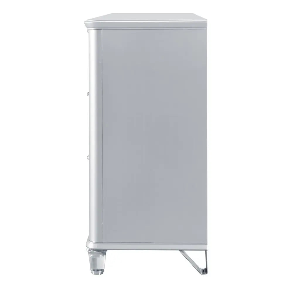 63" Silver Wood Six Drawer Double Dresser HomeRoots