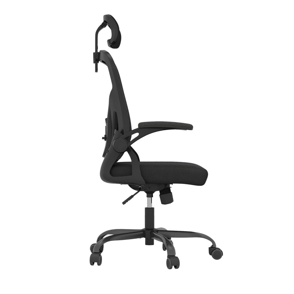 Black Adjustable Height Swivel Rolling Office Chair