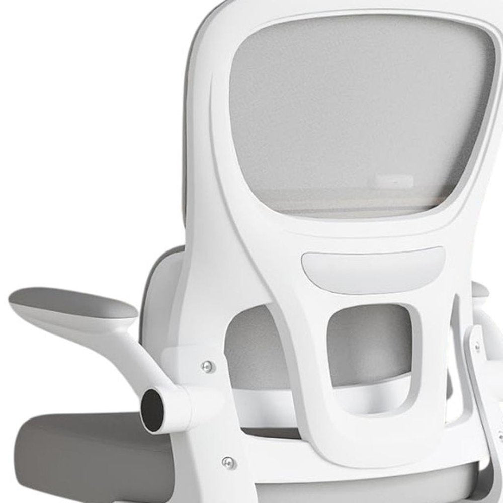 Silla giratoria para juegos con ruedas y altura ajustable de color gris