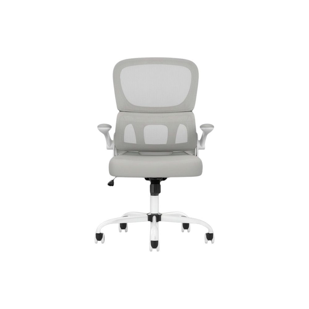 Silla giratoria para juegos con ruedas y altura ajustable de color gris
