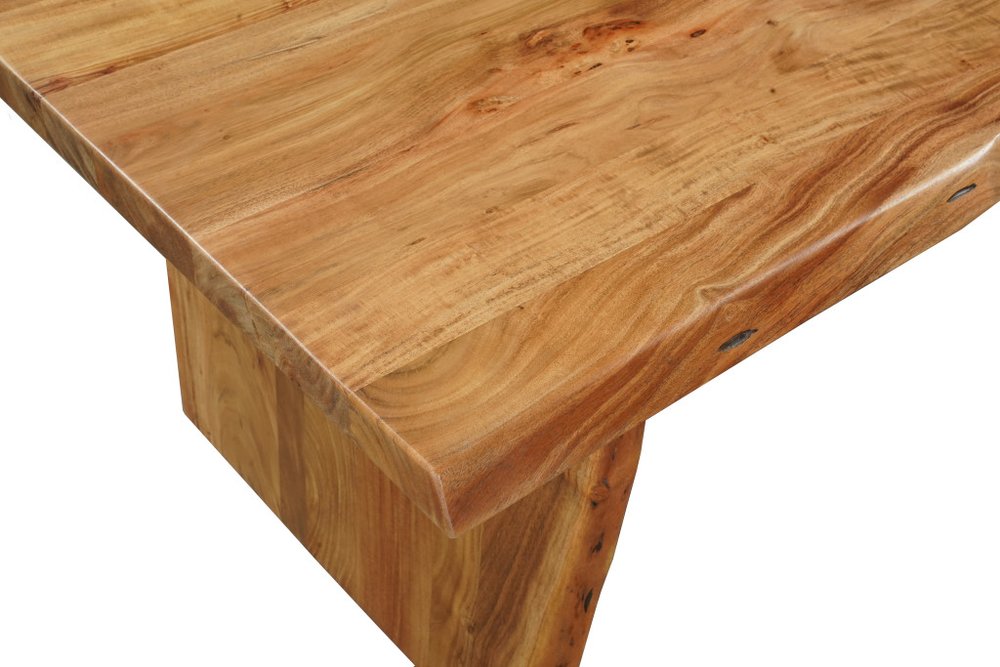 Seven Piece Brown Solid Wood Dining Set with Six Chairs - NOVA HOME FURNITURE