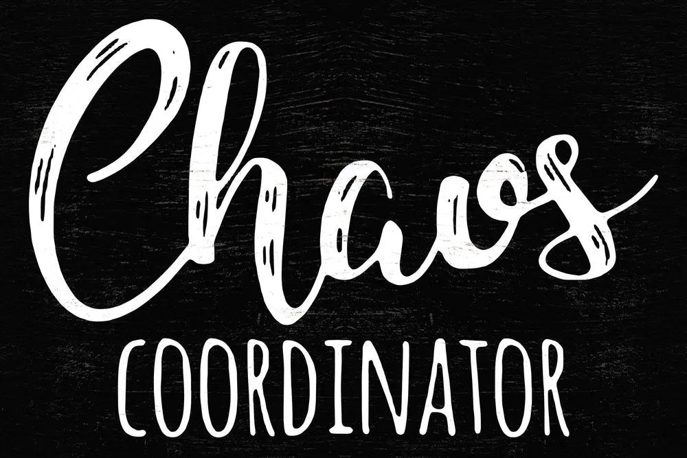 12" X 12" Black And White Chaos Coordinator Wood Wall Decor HomeRoots
