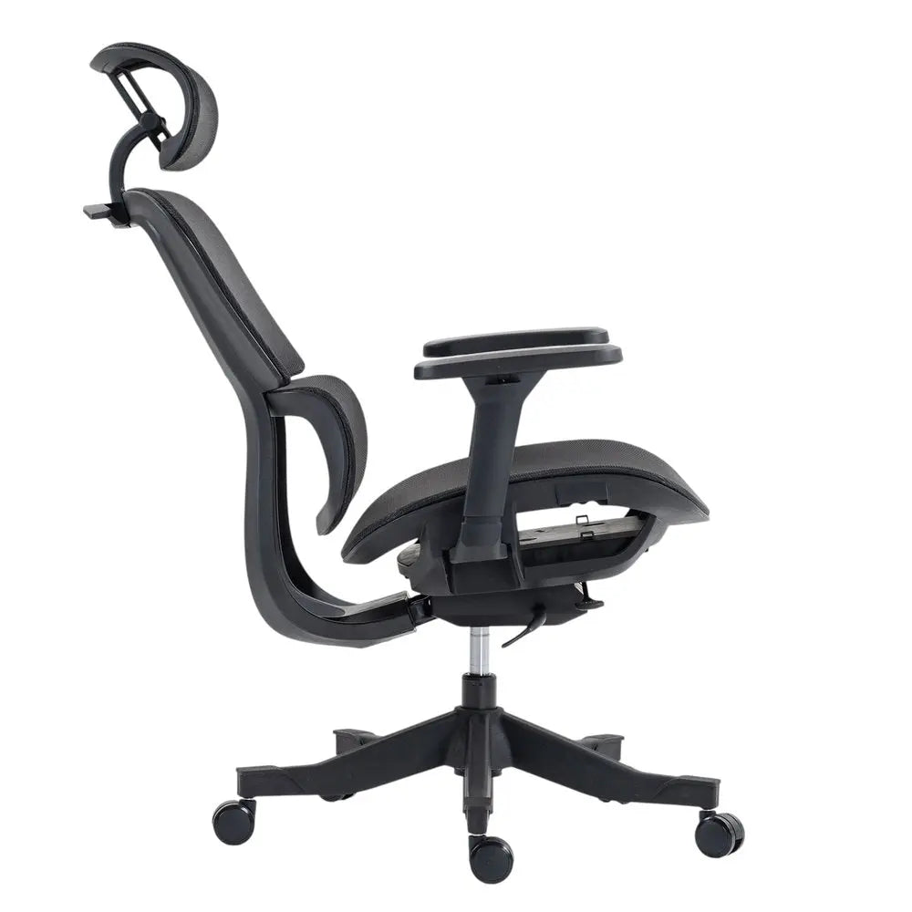 Set of Two Black Adjustable Height Swivel Rolling Office Chair HomeRoots