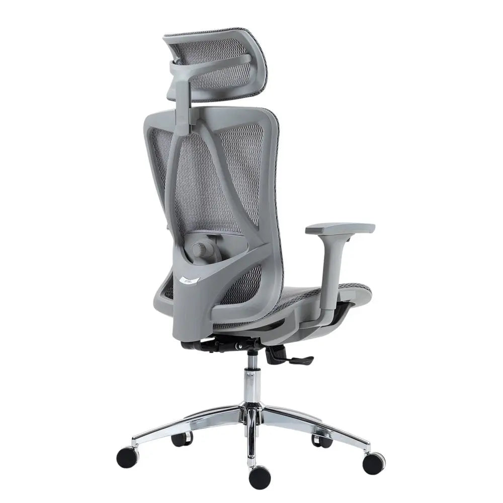 Gray and Silver Adjustable Height Swivel Rolling Office Chair HomeRoots