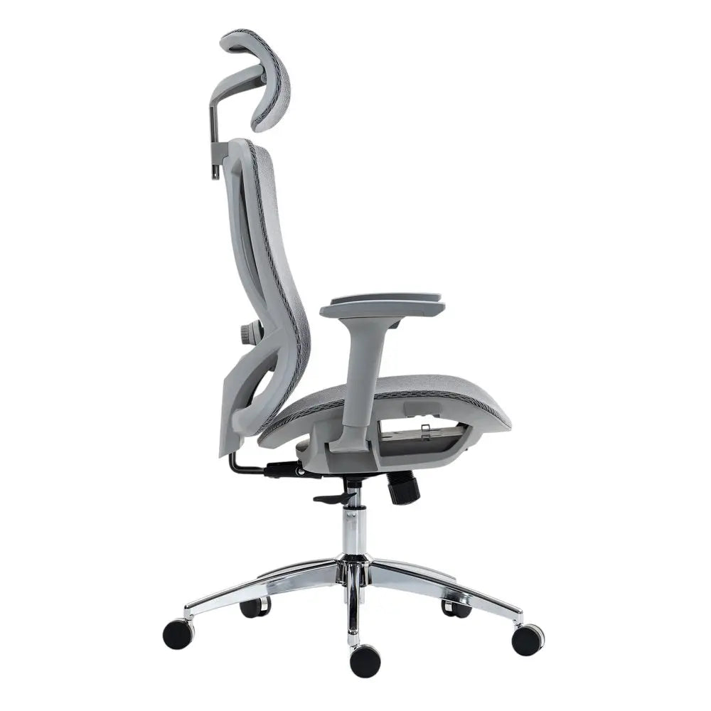 Gray and Silver Adjustable Height Swivel Rolling Office Chair HomeRoots